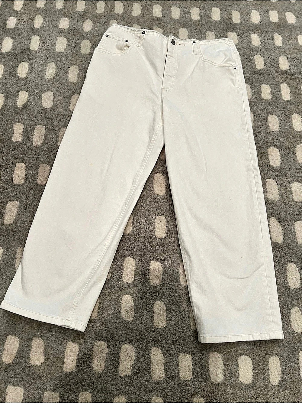 Tibi White Denim Straight Leg Jeans Waist 28